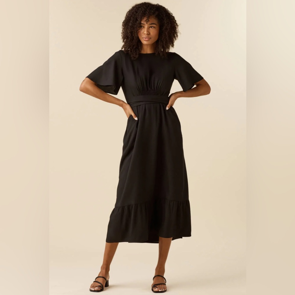 Vetta Capsule Flutter Sleeve Wrap Dress
